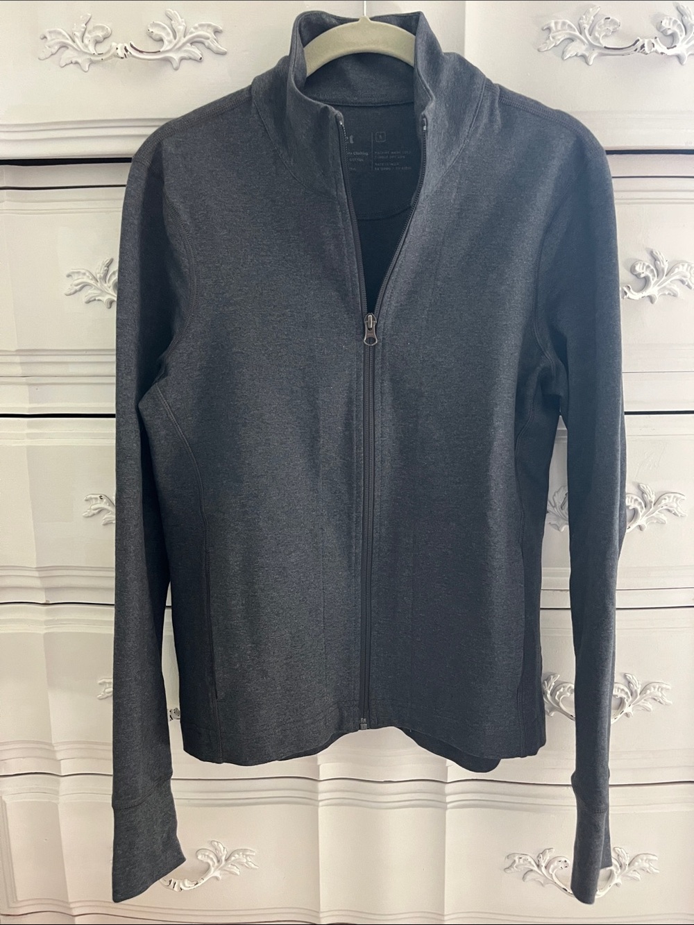 Pact Organic Dark Gray Zip Up Jacket
